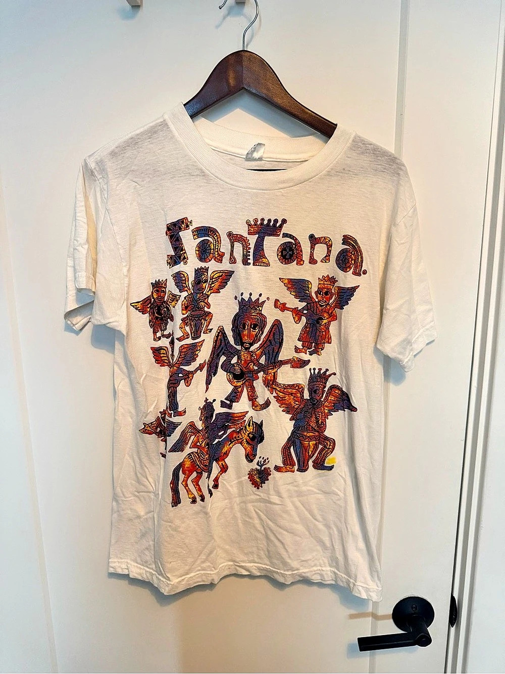 RARE Vintage (1992) Santana Graphic Tee White Sz Large